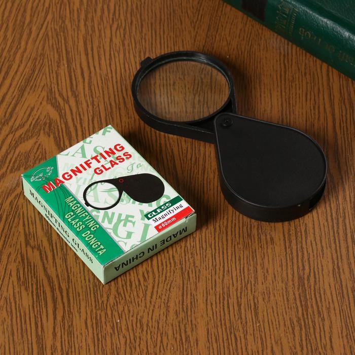 Лупа складная 3х, d=6 см, Мастер К. чёрная Лупа складная 3х, d=6 см, Мастер К. чёрная