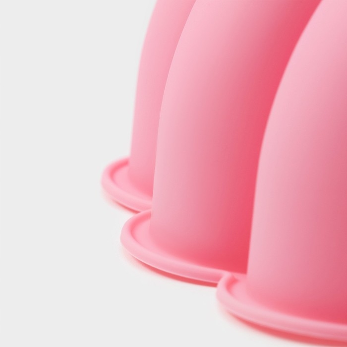 Форма для выпечки Доляна «Сердца», силикон, 24,5×24,5×8 см, цвет розовый