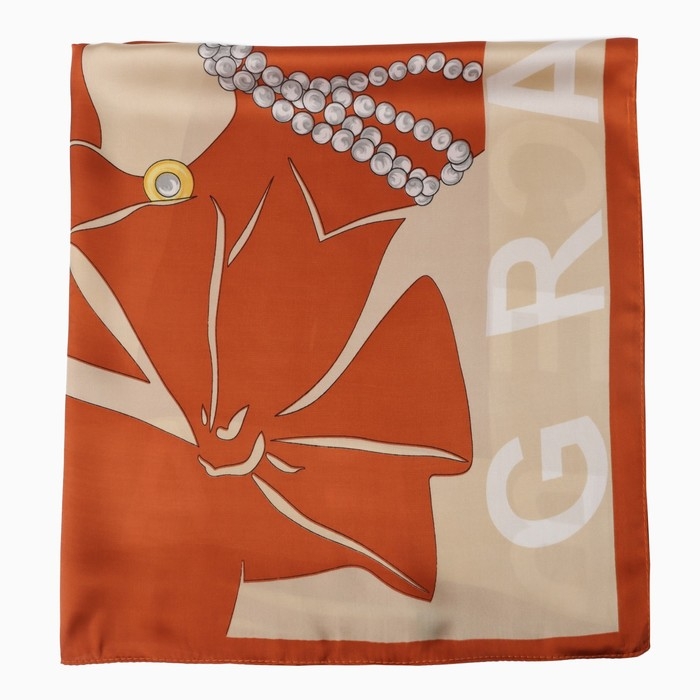 Платок женский MINAKU р-р 70*70 см, цв. оранжевый Платок женский MINAKU р-р 70*70 см, цв. оранжевый