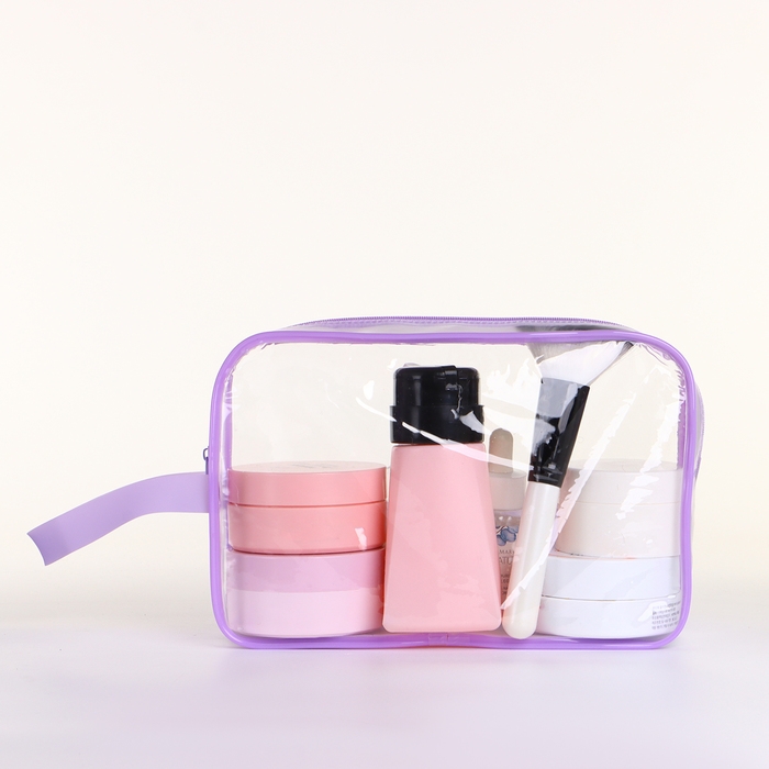 Косметичка на молнии, цвет сиреневый Косметичка на молнии, цвет сиреневый