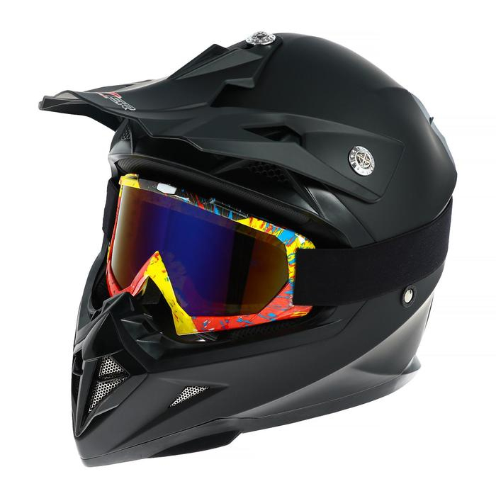 Очки-маска для езды на мототехнике, стекло сине-фиолетовый хамелеон, бомбер, ОМ-26 Очки-маска для езды на мототехнике, стекло сине-фиолетовый хамелеон, бомбер, ОМ-26