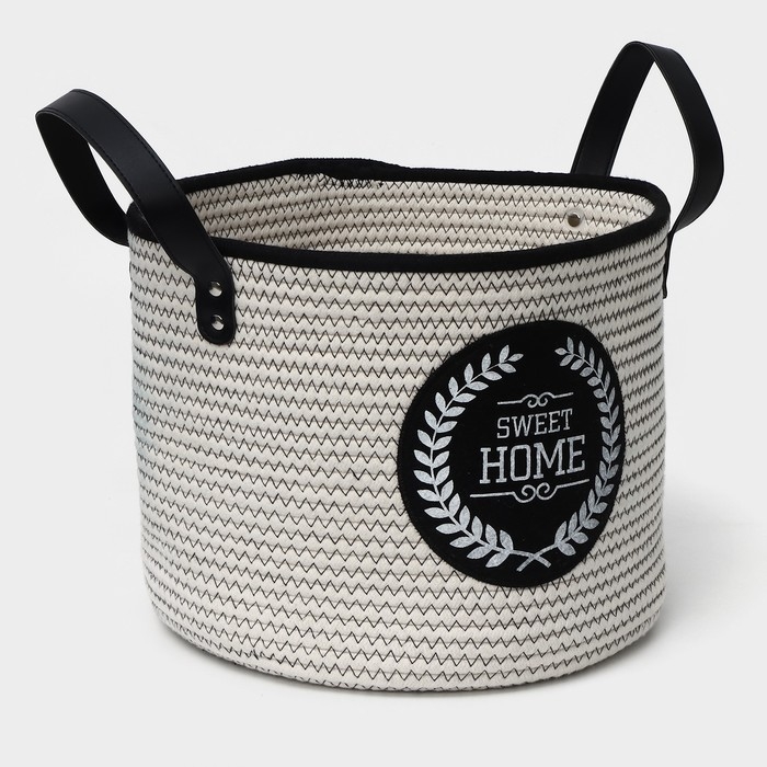 Корзина для хранения LaDо́m Sweet home, ручное плетение, 31×31×24 см, цвет белый Корзина для хранения LaDо́m Sweet home, ручное плетение, 31×31×24 см, цвет белый