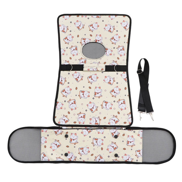 Сумка - переноска для животных  Сумка - переноска для животных "Котики", размер М, 40 х 21 х 27 см, бежевая