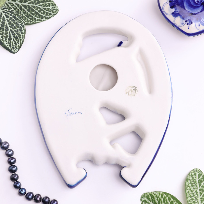 Подкова Подкова "Лошадь", гжель, фарфор, 22х16 см