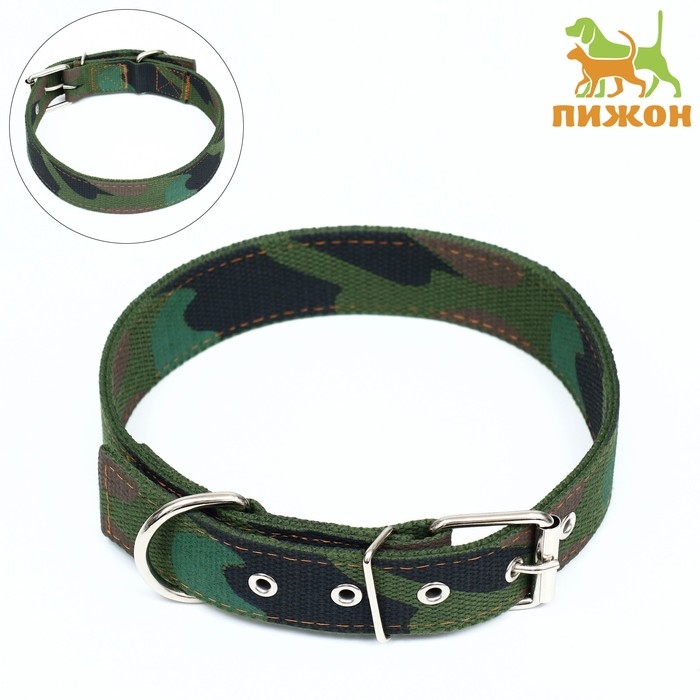 Ошейник брезентовый двухслойный  Ошейник брезентовый двухслойный "Камуфляж", 72 х 3,5 см