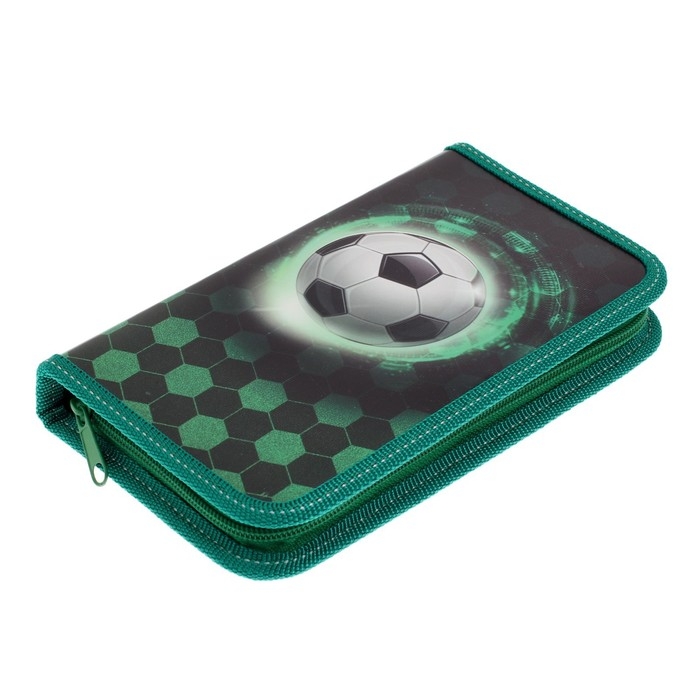 Пенал 1 секция 115 х 205 х 30 мм, Calligrata Пенал 1 секция 115 х 205 х 30 мм, Calligrata "Футбол", ламинированный картон