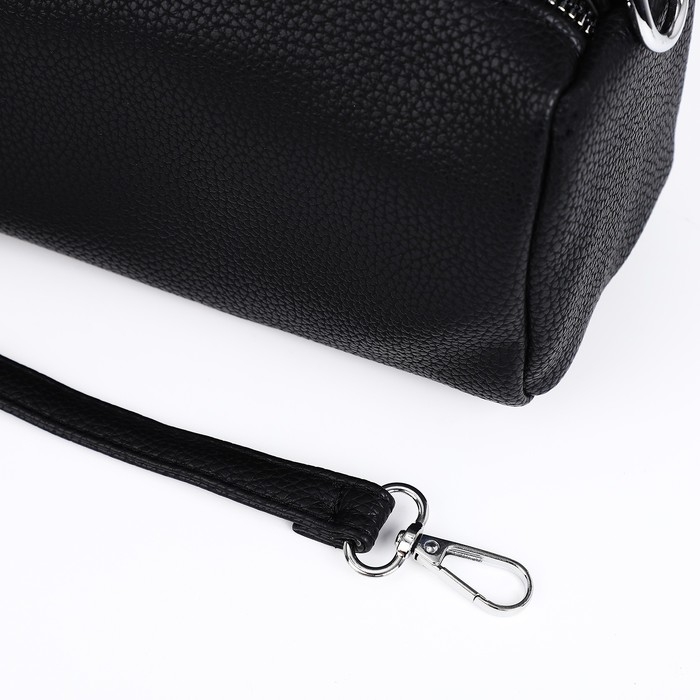 Сумка-багет на молнии, цвет чёрный Сумка-багет на молнии, цвет чёрный