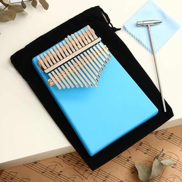 Музыкальный инструмент Калимба, синяя, 17 нот Музыкальный инструмент Калимба, синяя, 17 нот