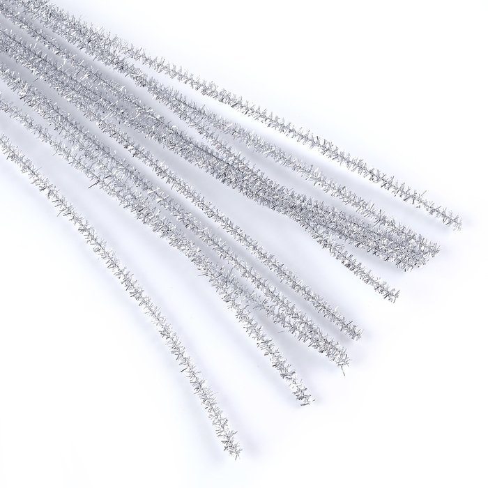 Проволока с ворсом для поделок «Блеск», набор 50 шт, размер 1 шт: 30×0,6 см, цвет серебро Проволока с ворсом для поделок «Блеск», набор 50 шт, размер 1 шт: 30×0,6 см, цвет серебро