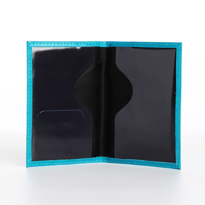 Обложка для паспорта, цвет бирюзовый Обложка для паспорта, цвет бирюзовый