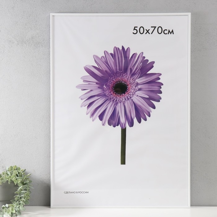 Фоторамка пластик Lida 50х70 см белый Фоторамка пластик Lida 50х70 см белый