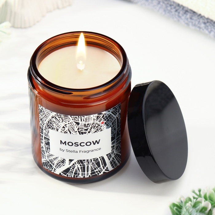 Свеча ароматическая в банке  Свеча ароматическая в банке "MOSCOW", гранат, слива, 250 г
