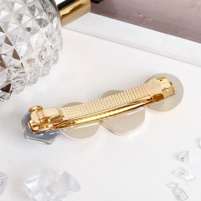 Заколка-автомат для волос Заколка-автомат для волос "Гроссо" 1,7х7 см, серо-синий