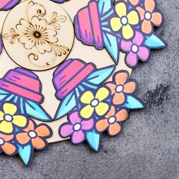 Подставка под горячее Подставка под горячее "Цветочный горшок", D=20 см, можжевельник