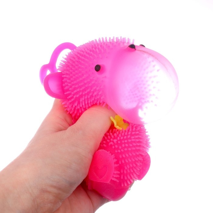 Мяч детский резиновый ёжка световой «Мишка», цвета МИКС, в шоубоксе Мяч детский резиновый ёжка световой «Мишка», цвета МИКС, в шоубоксе