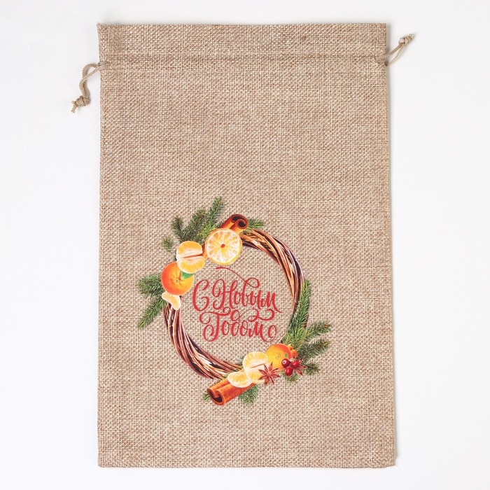 Мешок с термонаклейкой «Корица», 20 х 30 см +/- 1.5 см, Новый год Мешок с термонаклейкой «Корица», 20 х 30 см +/- 1.5 см, Новый год