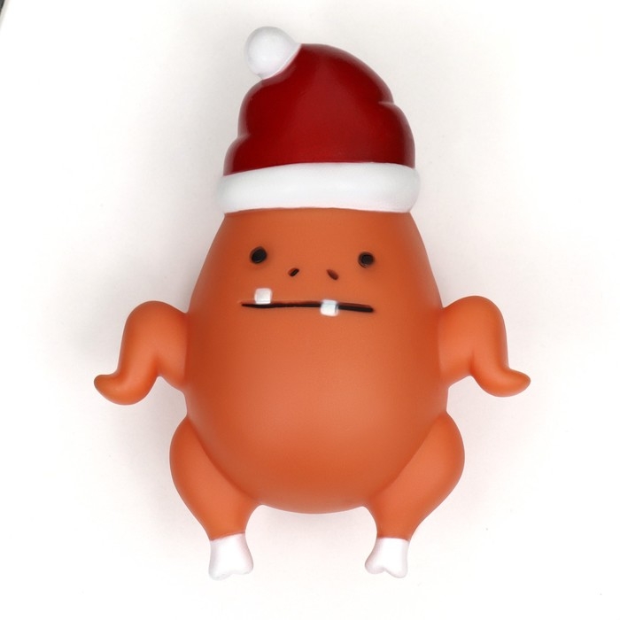 Игрушка пищащая Игрушка пищащая "Новогодняя курочка" для собак, 13 х 10 х 5,7 см