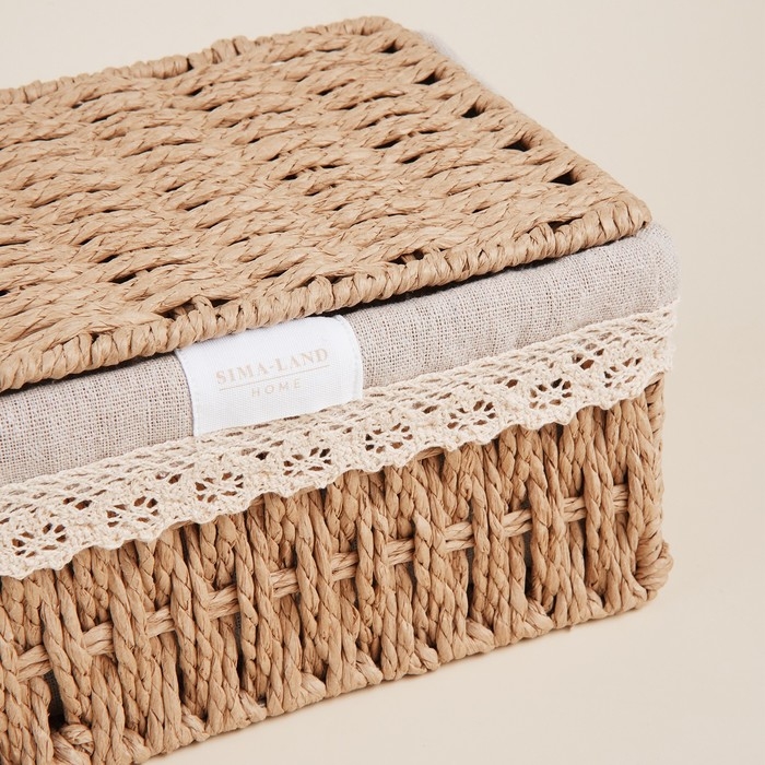 Набор плетеных корзин для хранения ручной работы SL Home, 3 шт Набор плетеных корзин для хранения ручной работы SL Home, 3 шт