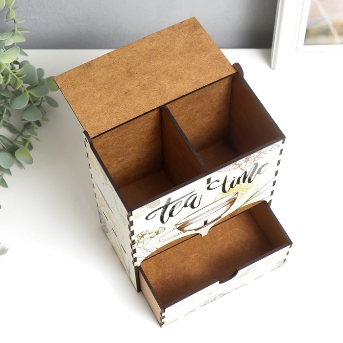 Чайный домик двойной с ящиком Чайный домик двойной с ящиком "Травы" 20х8,7х15,2 см