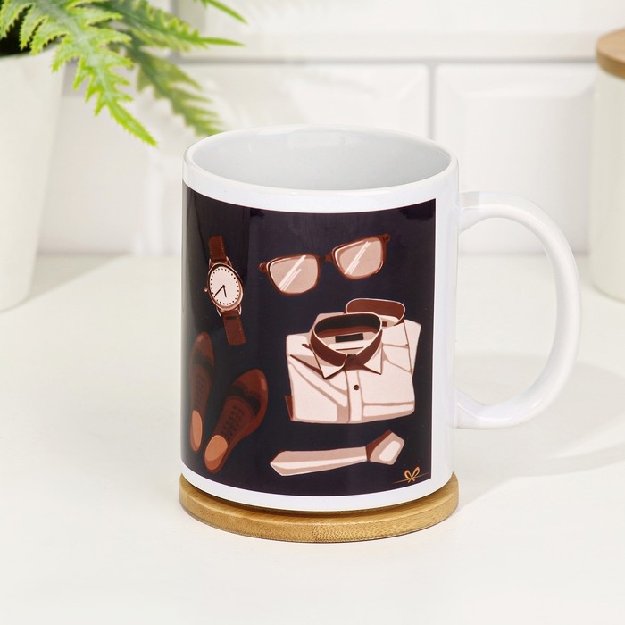 Кружка сублимация Кружка сублимация "Настоящий мужчина!" 320 мл, с нанесением