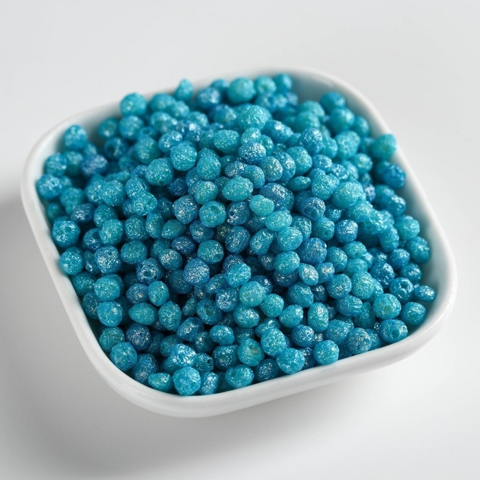 Рисовые шарики блестящие &laquo;Голубые&raquo; для капкейков и тортов, 25 г.