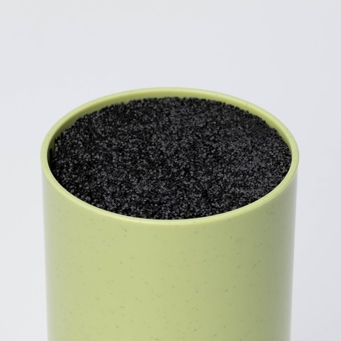 Подставка для ножей с наполнителем «Нежность», 22×11 см, цвет зелёный