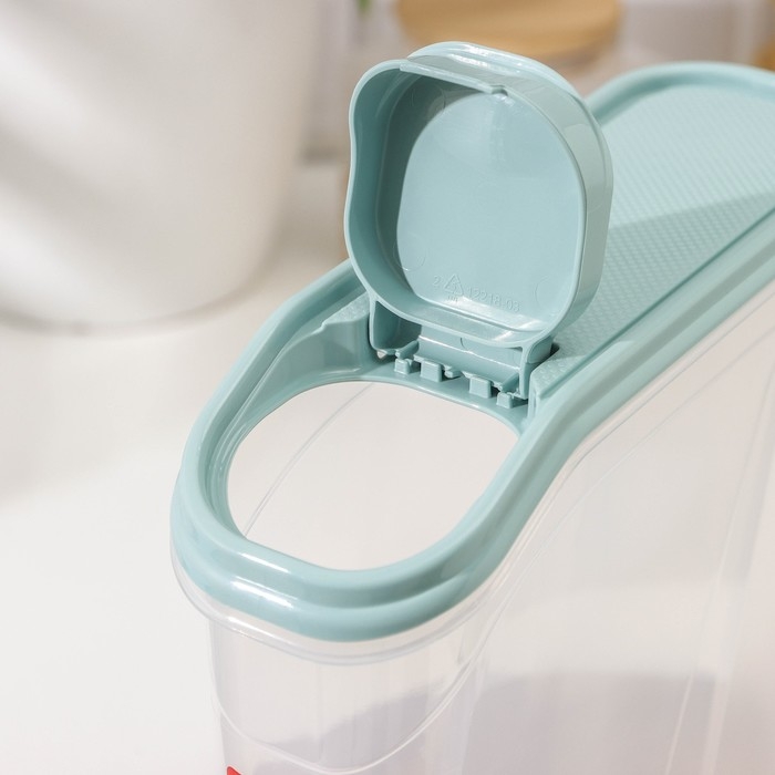 Ёмкость для сыпучих продуктов, 2 л, пластик, прозрачная, крышка МИКС