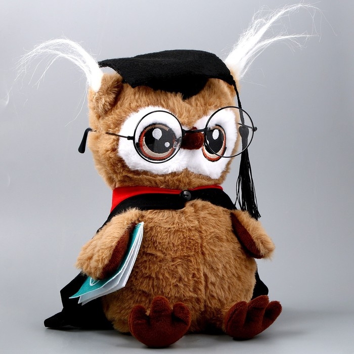 Мягкая игрушка «1 сентября: Совушка с книжкой», цвет коричневый Мягкая игрушка «1 сентября: Совушка с книжкой», цвет коричневый