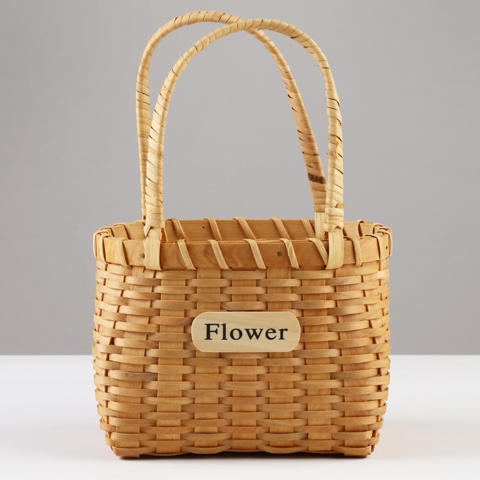 Корзина плетеная, 19,5 х 14 х 13/27 см, ротанг