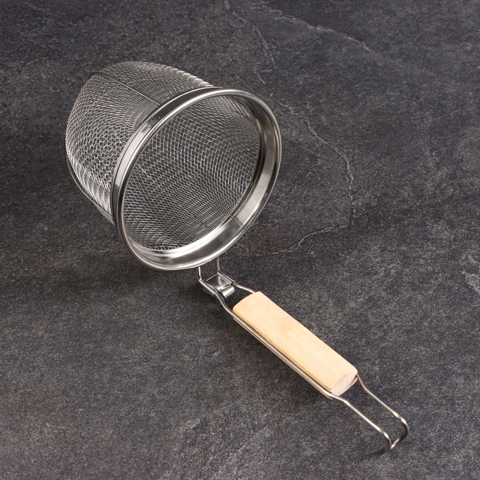 Корзинка для приготовления картошки фри, 34см, дерев ручка Корзинка для приготовления картошки фри, 34см, дерев ручка