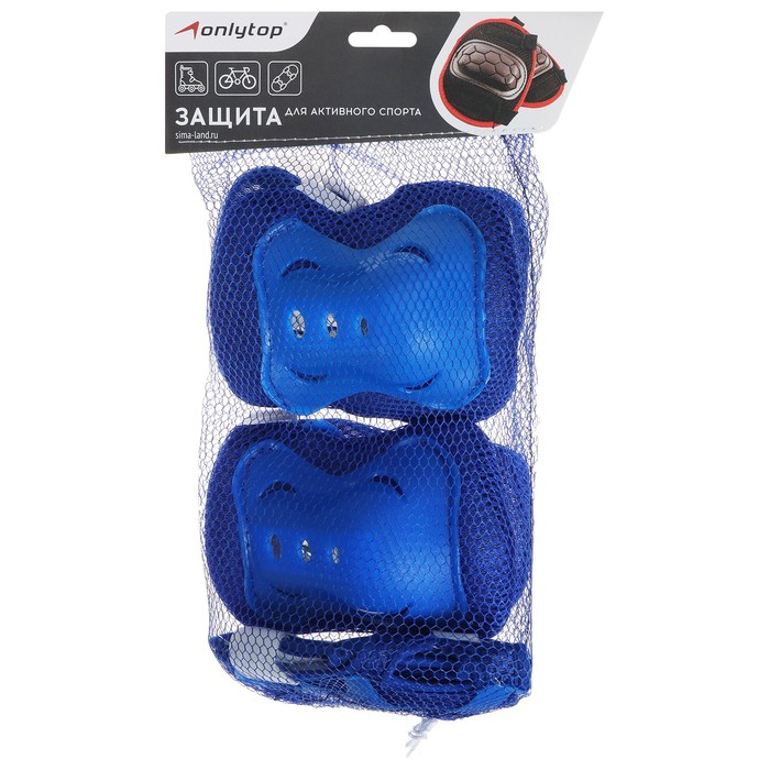 Защита роликовая ONLYTOP, р. S, цвет синий Защита роликовая ONLYTOP, р. S, цвет синий