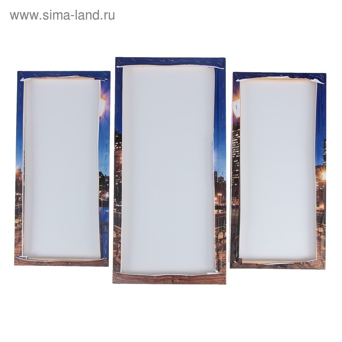 Модульная картина "Вечерняя набережная"  (2-25х52; 1-30х60) 60х80 см