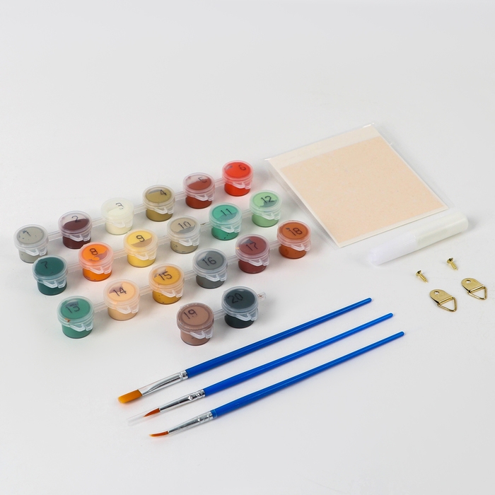 Картина по номерам с подрамником и поталью «Закат в горах», 30 х 40 см Картина по номерам с подрамником и поталью «Закат в горах», 30 х 40 см