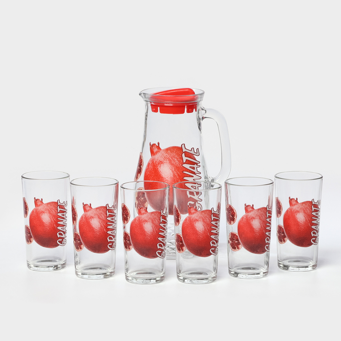 Набор питьевой «Ассорти», 7 предметов: кувшин 1,7 л, стаканы 250 мл, 6 шт, МИКС Набор питьевой «Ассорти», 7 предметов: кувшин 1,7 л, стаканы 250 мл, 6 шт, МИКС
