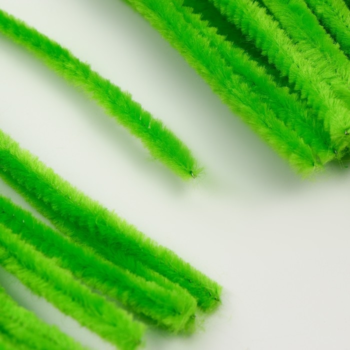Проволока с ворсом для поделок и декорирования, набор 50 шт., цвет зелёный Проволока с ворсом для поделок и декорирования, набор 50 шт., цвет зелёный