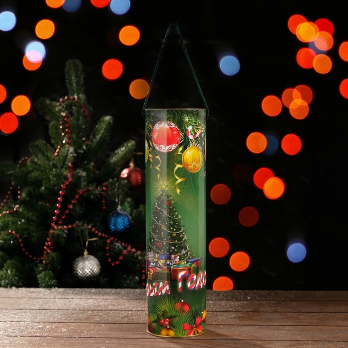 Новый год. Подарочная коробка, тубус под бутылку «Нарядная ёлка» 92 х 350 мм (330 мм внутр. высота). Новый год. Подарочная коробка, тубус под бутылку «Нарядная ёлка» 92 х 350 мм (330 мм внутр. высота).