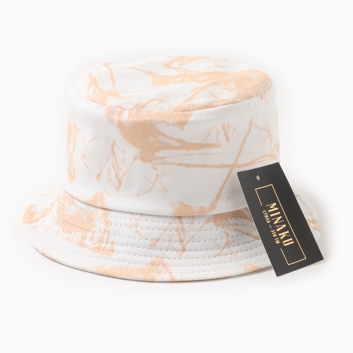 Панама детская MINAKU Панама детская MINAKU "Тай-Дай", цвет белый/бежевый, р-р 54