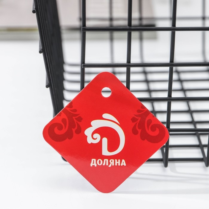 Корзина для хранения Доляна «Эрин», 36×27×14 см, цвет чёрный Корзина для хранения Доляна «Эрин», 36×27×14 см, цвет чёрный