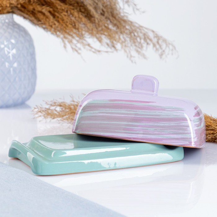 Масленка Масленка "Русская" 8х17х10см, лаванда