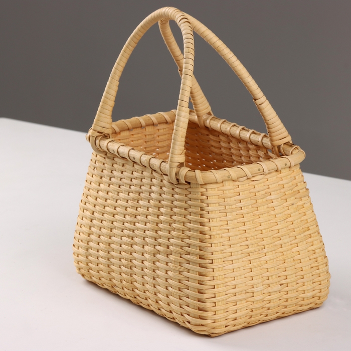 Корзина плетеная (ротанг), 23х14,5хН15/30,5 см, 1 шт., натуральный Корзина плетеная (ротанг), 23х14,5хН15/30,5 см, 1 шт., натуральный