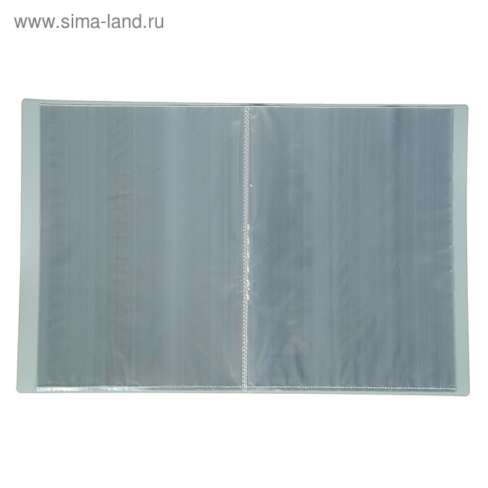 Папка с 30 вкладышами А4, 500 мкм, Calligrata, текстура Папка с 30 вкладышами А4, 500 мкм, Calligrata, текстура "песок", серая