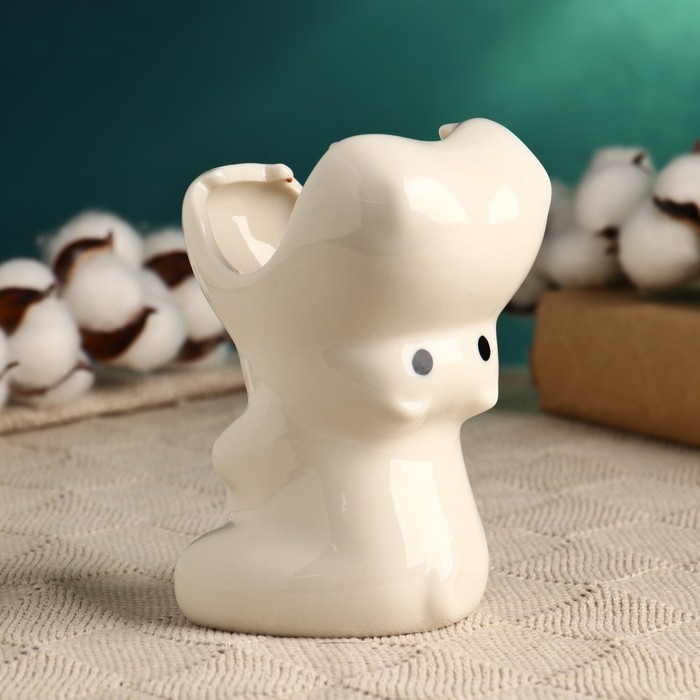 Горшок Горшок "Бегемот" белый, 12х8х9см