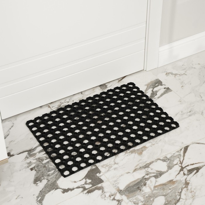Коврик ячеистый грязесборный, 40&times;60&times;1,2 см, цвет чёрный