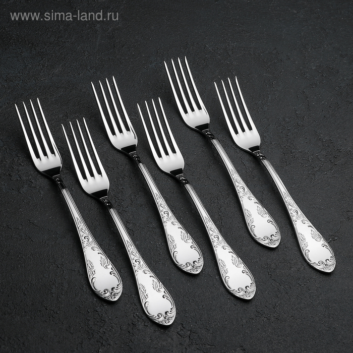 Набор столовых приборов «Посольский», 24 предмета, декоративная коробка, цвет серебряный Набор столовых приборов «Посольский», 24 предмета, декоративная коробка, цвет серебряный