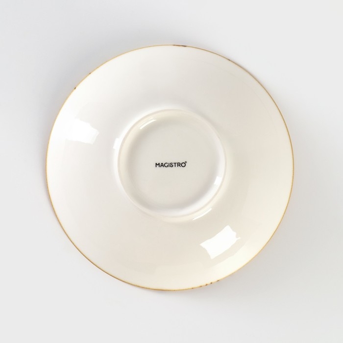 Салатник фарфоровый Magistro «Церера», 400 мл, d=16,2 см, цвет оранжевый