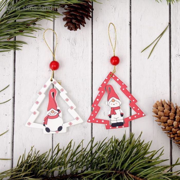 Подвеска новогодняя «Забавный снеговичок», МИКС Подвеска новогодняя «Забавный снеговичок», МИКС