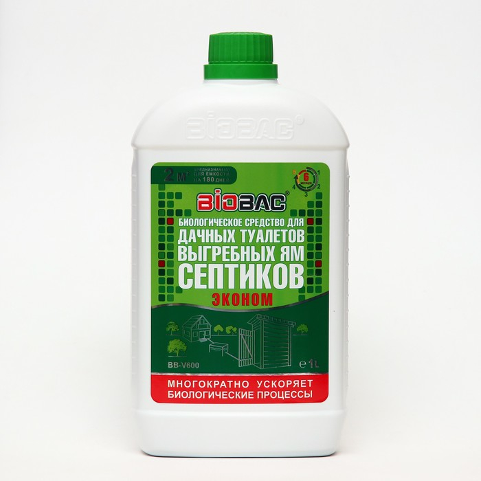 Биологическое  средство для дачных туалетов и септиков BB-V600, 180 дней, 1 л Биологическое  средство для дачных туалетов и септиков BB-V600, 180 дней, 1 л