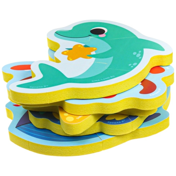 Мягкий пазл для малышей &laquo;Морские друзья&raquo;, 5 пазлов, Крошка Я