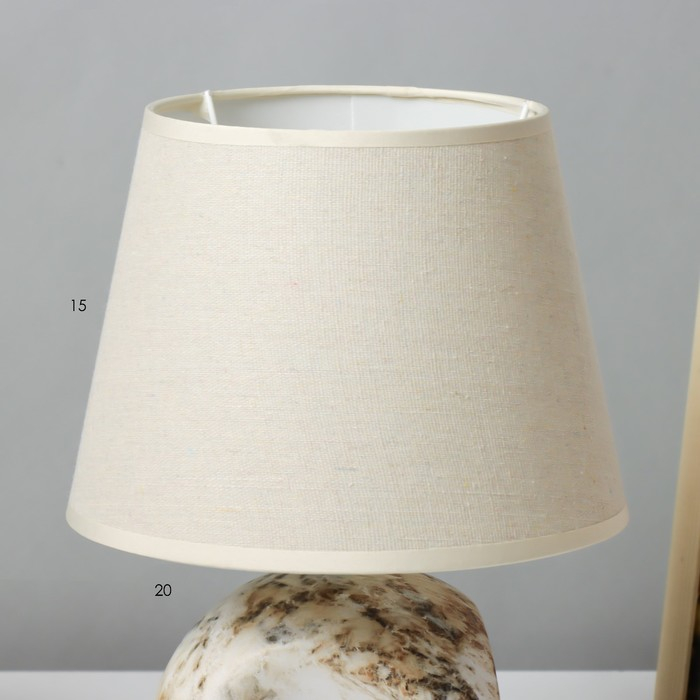 Лампа настольная  Лампа настольная "Аделия" 1x40Вт E14 бежевый 14,5х14,5x20,5 см RISALUX