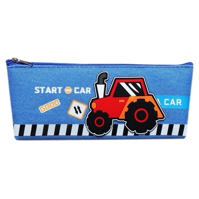 Пенал школьный на молнии Пенал школьный на молнии "Трактор", микс